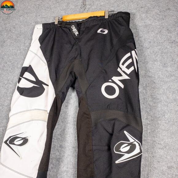 O'Neal Element Motorcycle Pants White Black Tapered Leg Unisex Adults Size 44 - Picture 3 of 16